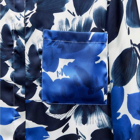Zara floral print satin shirt - Picture 3 of 4